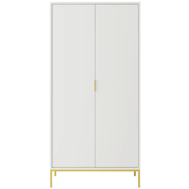 Skriňa Austin 100 cm – biela/zlatý, dvojdverová,3