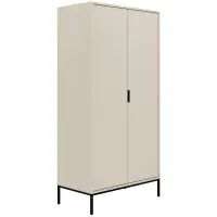 Skriňa Austin 100 cm – kašmír/čierna, dvojdverová