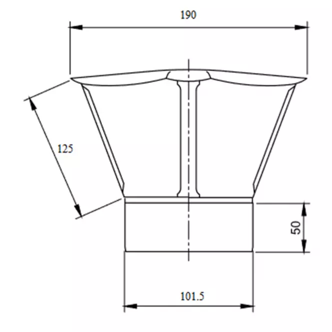 Ventilačná strieška 100 DPOK32,2