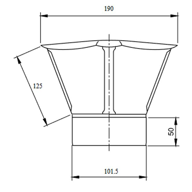 Ventilačná strieška 100 DPOK32,2