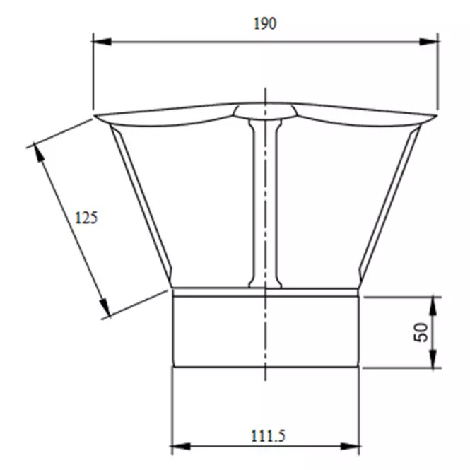 Ventilačná strieška 110 DPOK32
