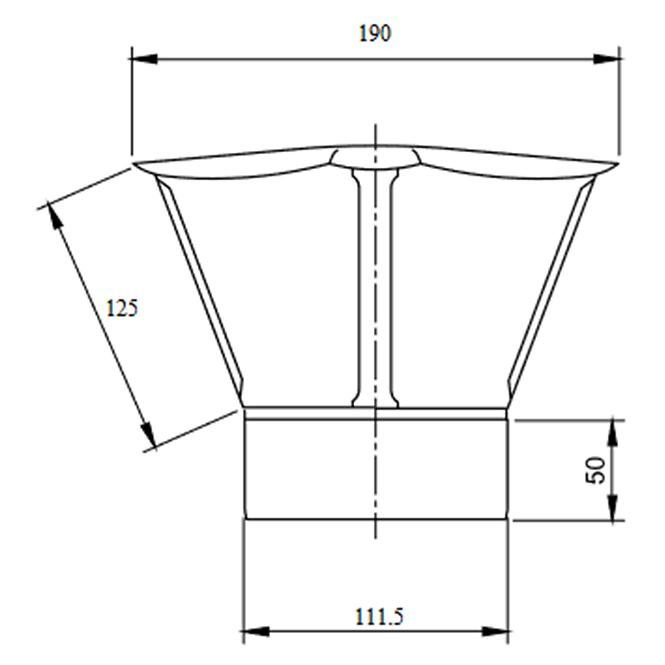 Ventilačná strieška 110 DPOK32,2
