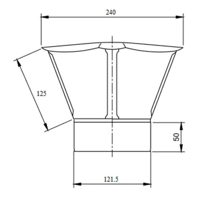 Ventilačná strieška 120 DPOK32,2