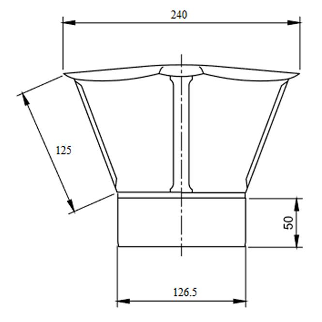 Ventilačná strieška 125 DPOK32