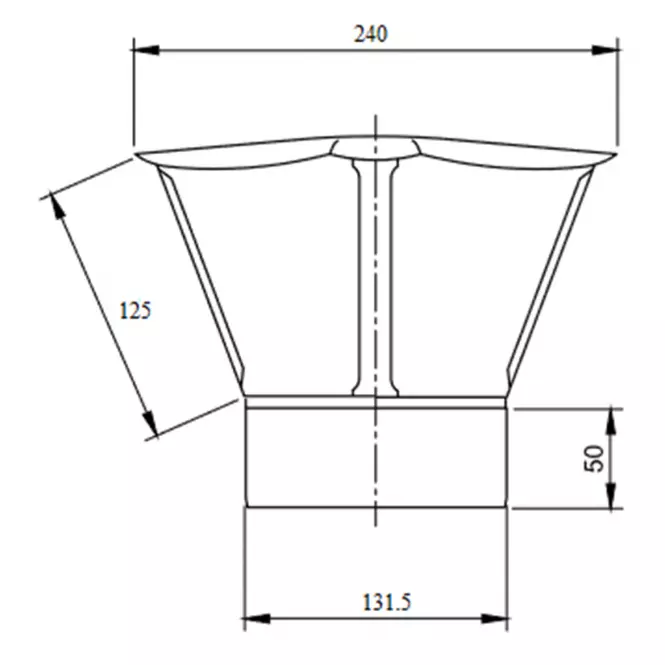 Ventilačná strieška 130 DPOK32