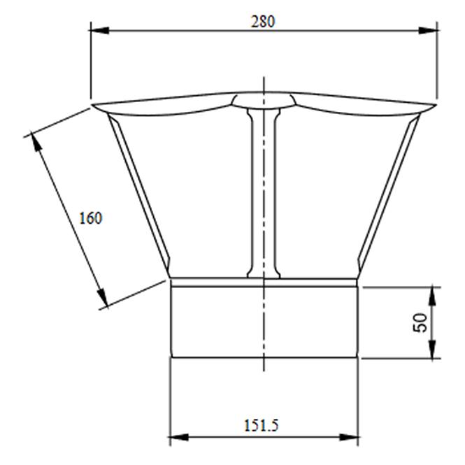 Ventilačná strieška 140 DPOK32,2
