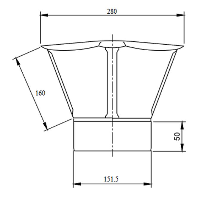 Ventilačná strieška 150 DPOK32,2