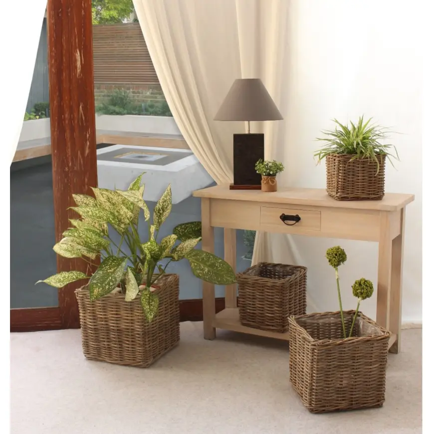 Košík Nordic Square Ratan/Plast 30x35x35
