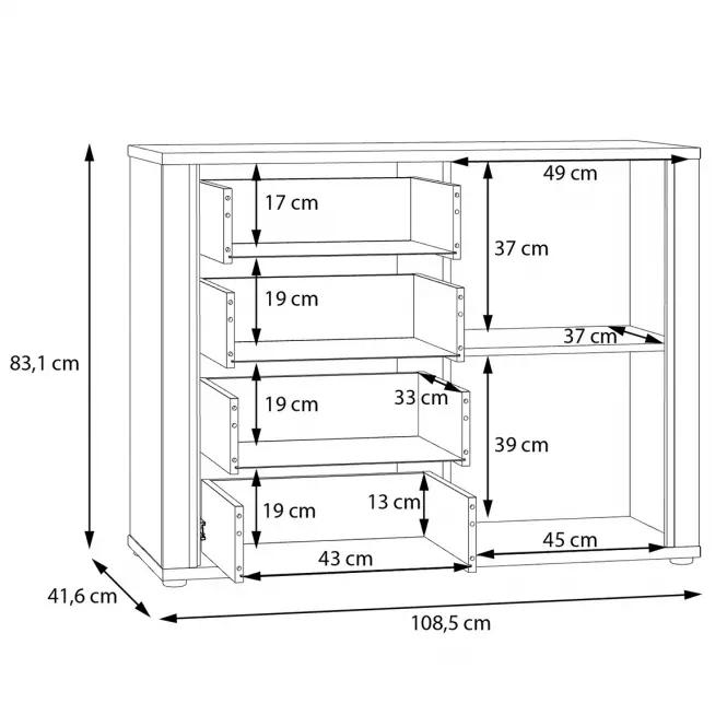 Komoda Dedelos DDLK224R