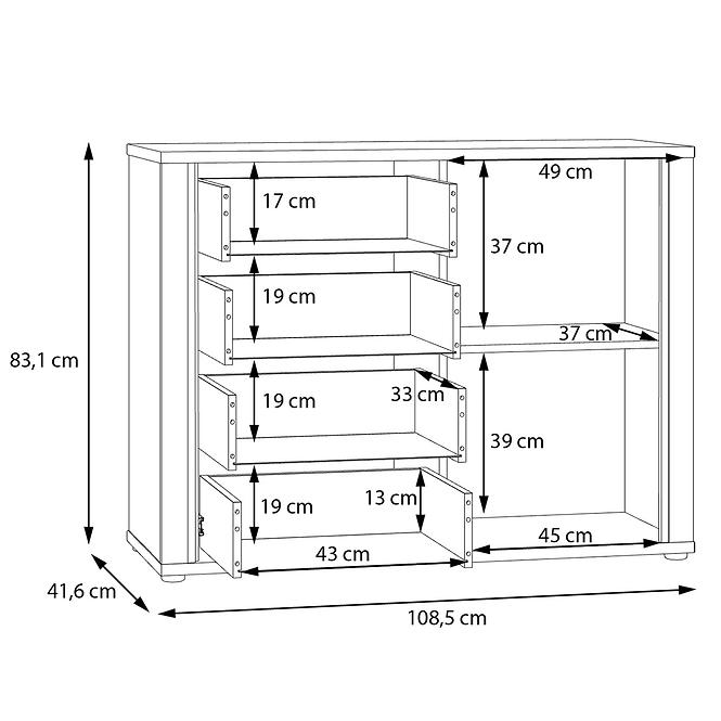 Komoda Dedelos DDLK224R