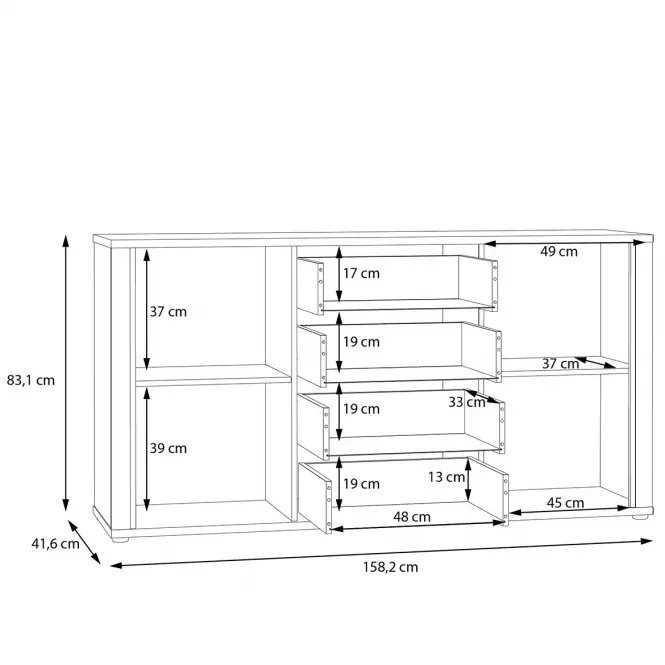 Komoda Dedelos DDLK232,3