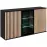 Komoda Cameron ZHJ CM SB čierna/hickory jackson