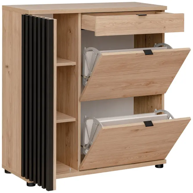 Komoda Pedro HJZ PD TYP G hickory jackson/čierna,3