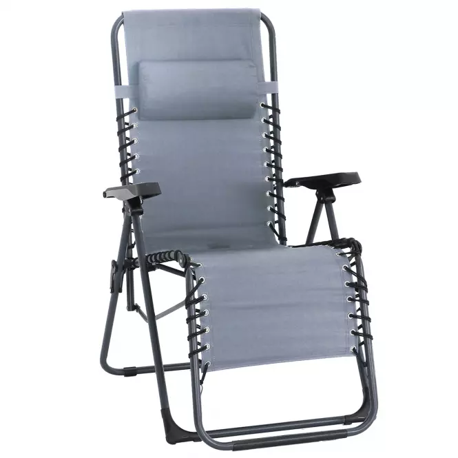 Záhradná stolička Liro Relax šedá