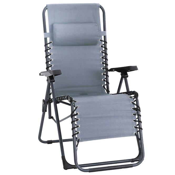 Záhradná stolička Liro Relax šedá