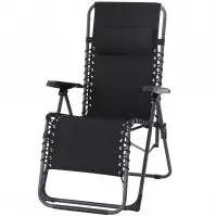 Záhradná stolička Liro Relax čierna