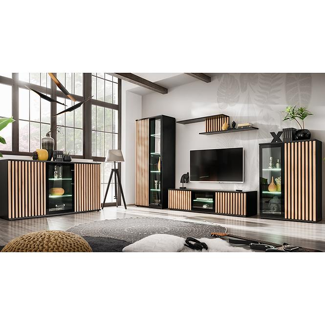 TV Stolík Cameron-K + Biokrb ZHJ CM RTV-K čierna/hickory jackson