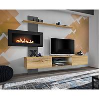 Obývacia Stena Flame B antracit/dub flagstaff