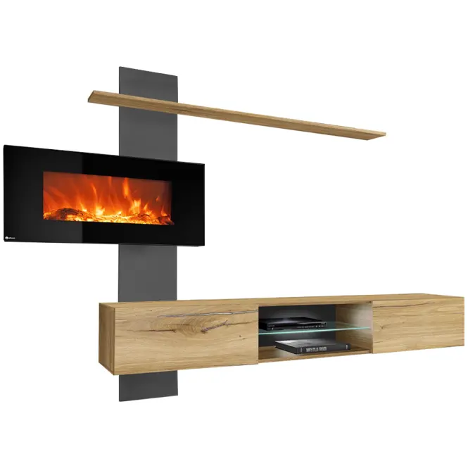 Obývacia Stena Flame E  antracit/dub flagstaff,2