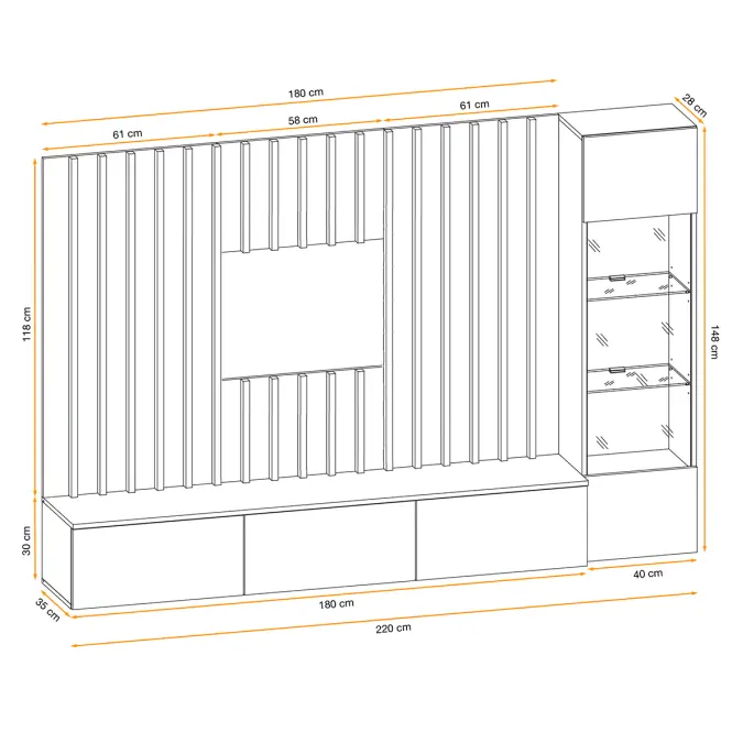 Obývacia Stena VERTI PGAS VT perla gray/artisan,4
