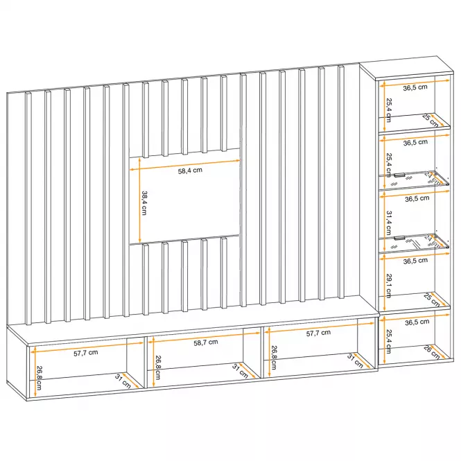Obývacia Stena VERTI PGAS VT perla gray/artisan