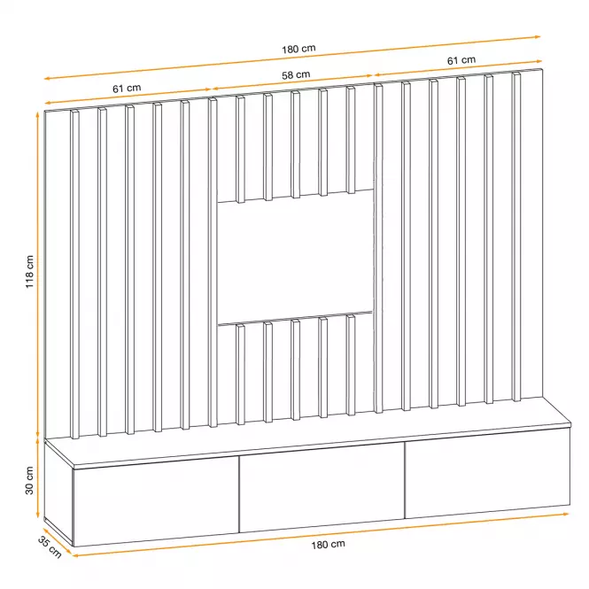 Obývacia Stena VERTI PGAS VT 2 perla gray/artisan