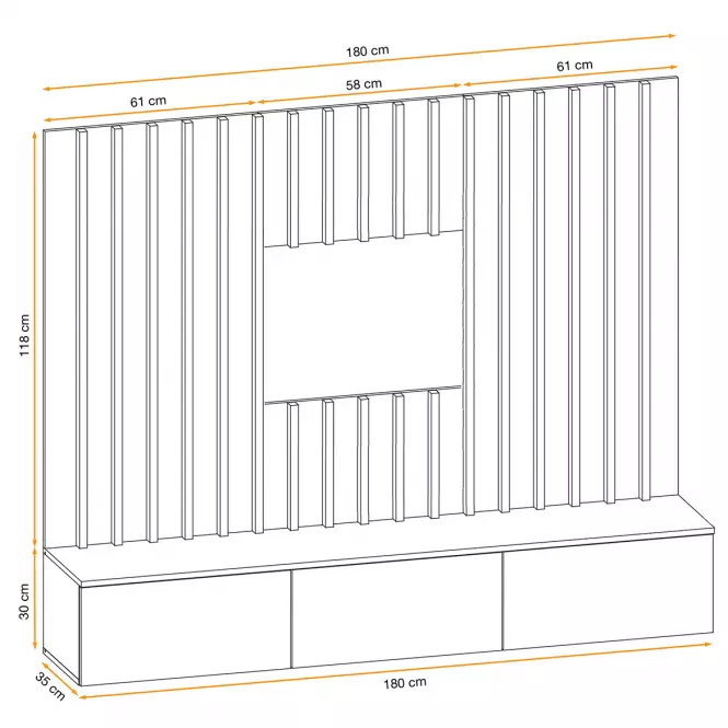 Obývacia Stena VERTI PGAS VT 2 perla gray/artisan