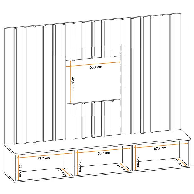 Obývacia Stena VERTI PGAS VT 2 perla gray/artisan