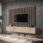 Obývacia Stena VERTI HJZ VT 2 hickory jackson/čierna