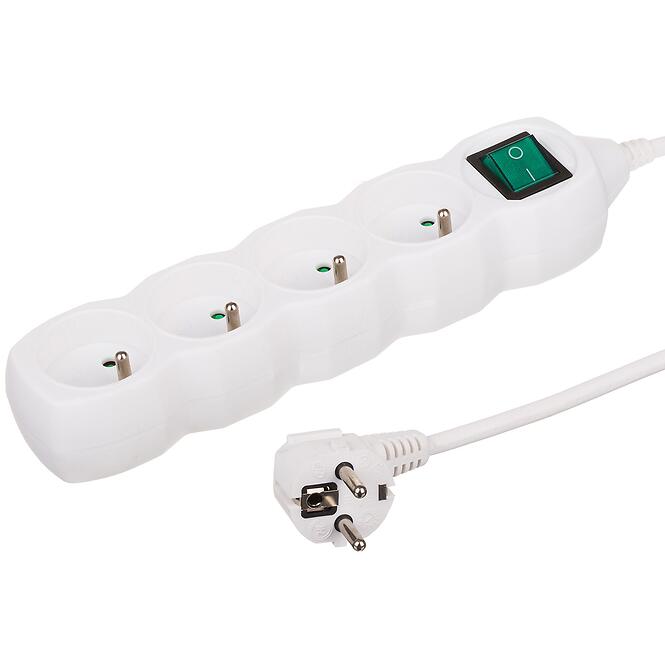 Hosszabbító kábel so zásuvkou 4G 3x1 Z/U 1,5m 35415 biely