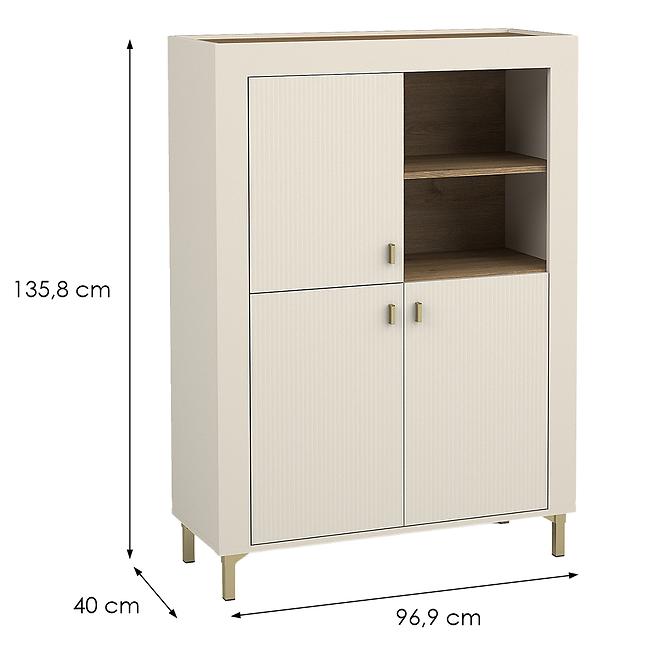Komoda Mossa M05 3D dub whisky/cashmere ,2