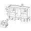 Komoda Mossa M06 2D3S dub whisky/biely mat,3