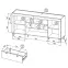 Komoda Mossa M07 2D1S dub whisky/biely mat,4