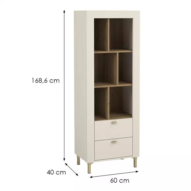 Regál Mossa M04 2S dub whisky/cashmere 