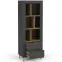 Regál Mossa M04 2S dub whisky/čierna mat,3