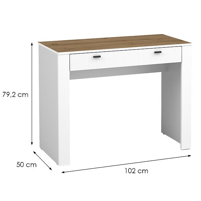 Toaletný Stolík Mossa M10 dub whisky/biely mat,2