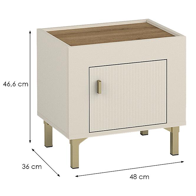 Nočný Stolík Mossa M11 dub whisky/cashmere,2