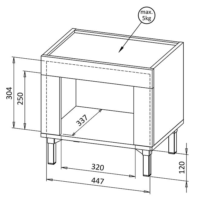Nočný Stolík Mossa M11 dub whisky/cashmere
