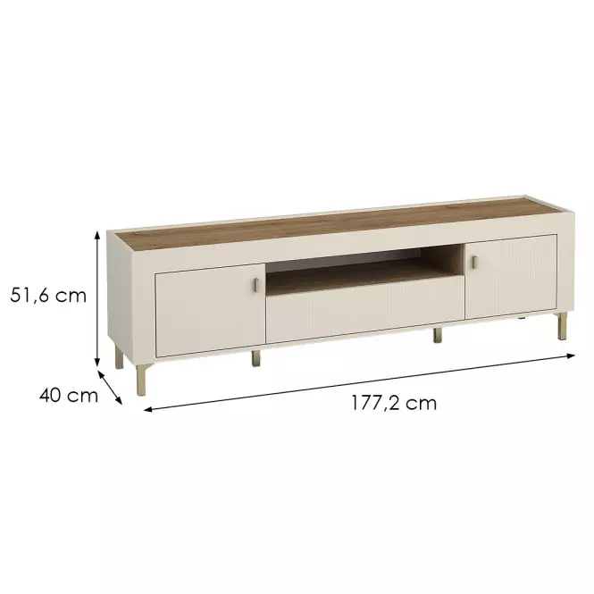 TV Stolík Mossa M08 2D1S dub whisky/cashmere,2