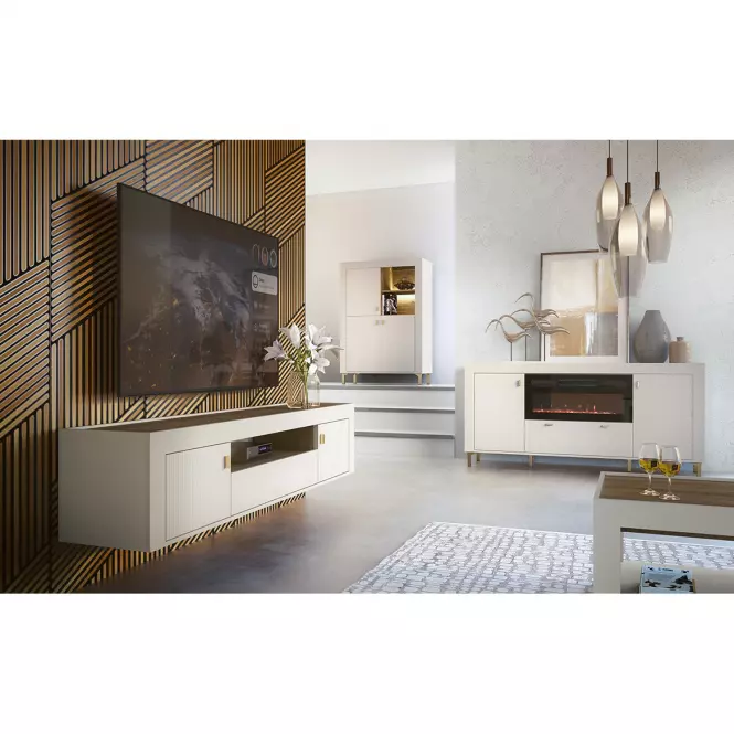 TV Stolík Mossa M08 2D1S dub whisky/cashmere 