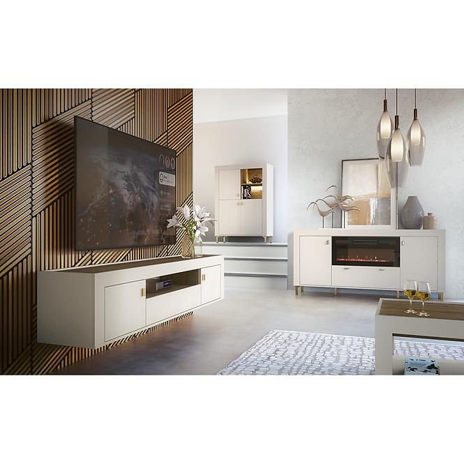 TV Stolík Mossa M08 2D1S dub whisky/cashmere ,8