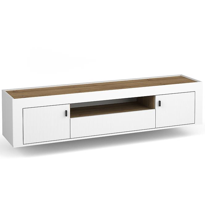 TV Stolík Mossa M08 2D1S dub whisky/biely mat,5