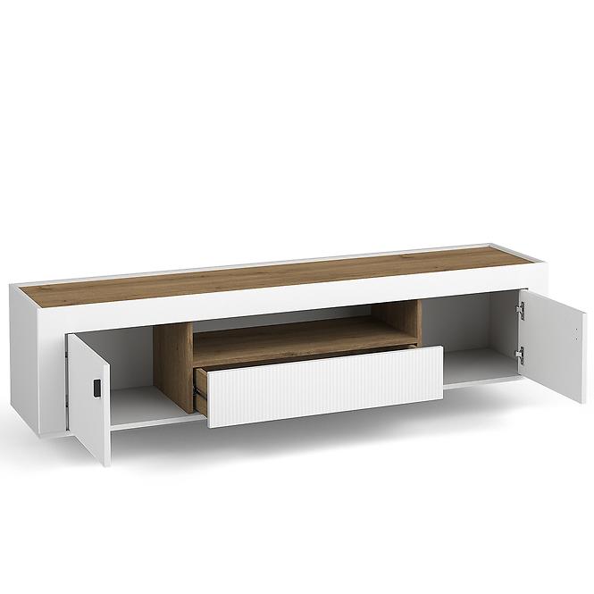 TV Stolík Mossa M08 2D1S dub whisky/biely mat,6