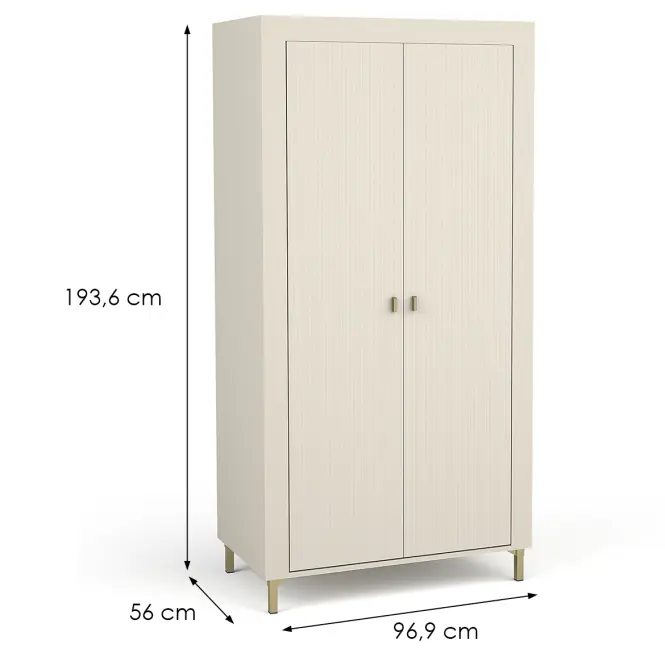 Skriňa Mossa M01 2D dub whisky/cashmere