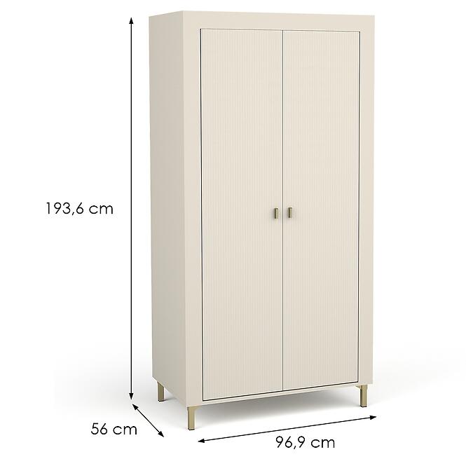 Skriňa Mossa M01 2D dub whisky/cashmere,2