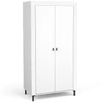 Skriňa Mossa M01 2D 96,9 cm dub whisky/biela mat, dvojdverová