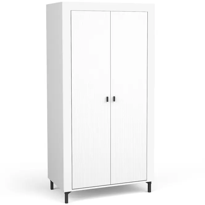 Skriňa Mossa M01 2D 96,9 cm dub whisky/biela mat, dvojdverová