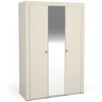 Skriňa Mossa M02 3D 137,3 cm so zrkadlom kašmír, trojdverová