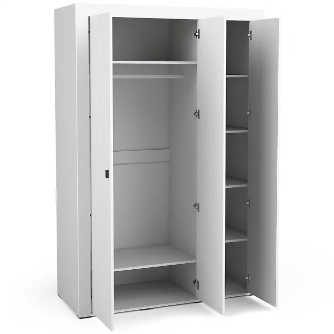 Skriňa Mossa M02 3D biely mat