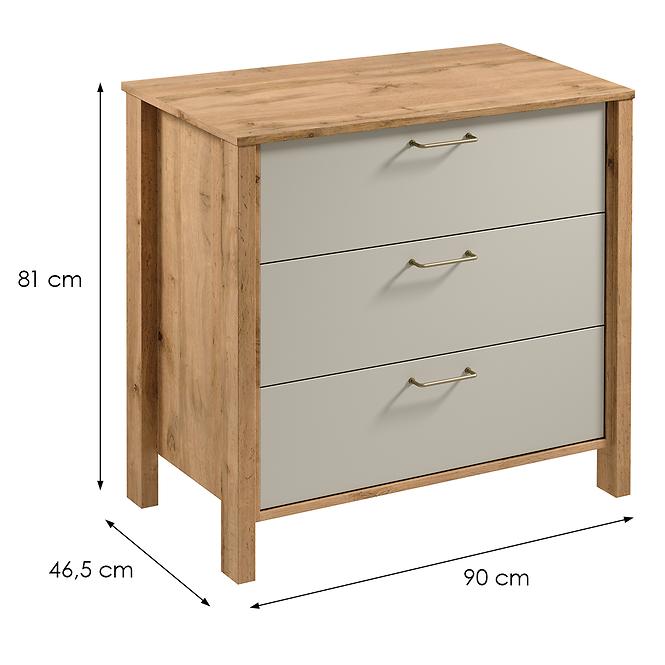 Komoda Indygo K3S dub wotan-beige,2